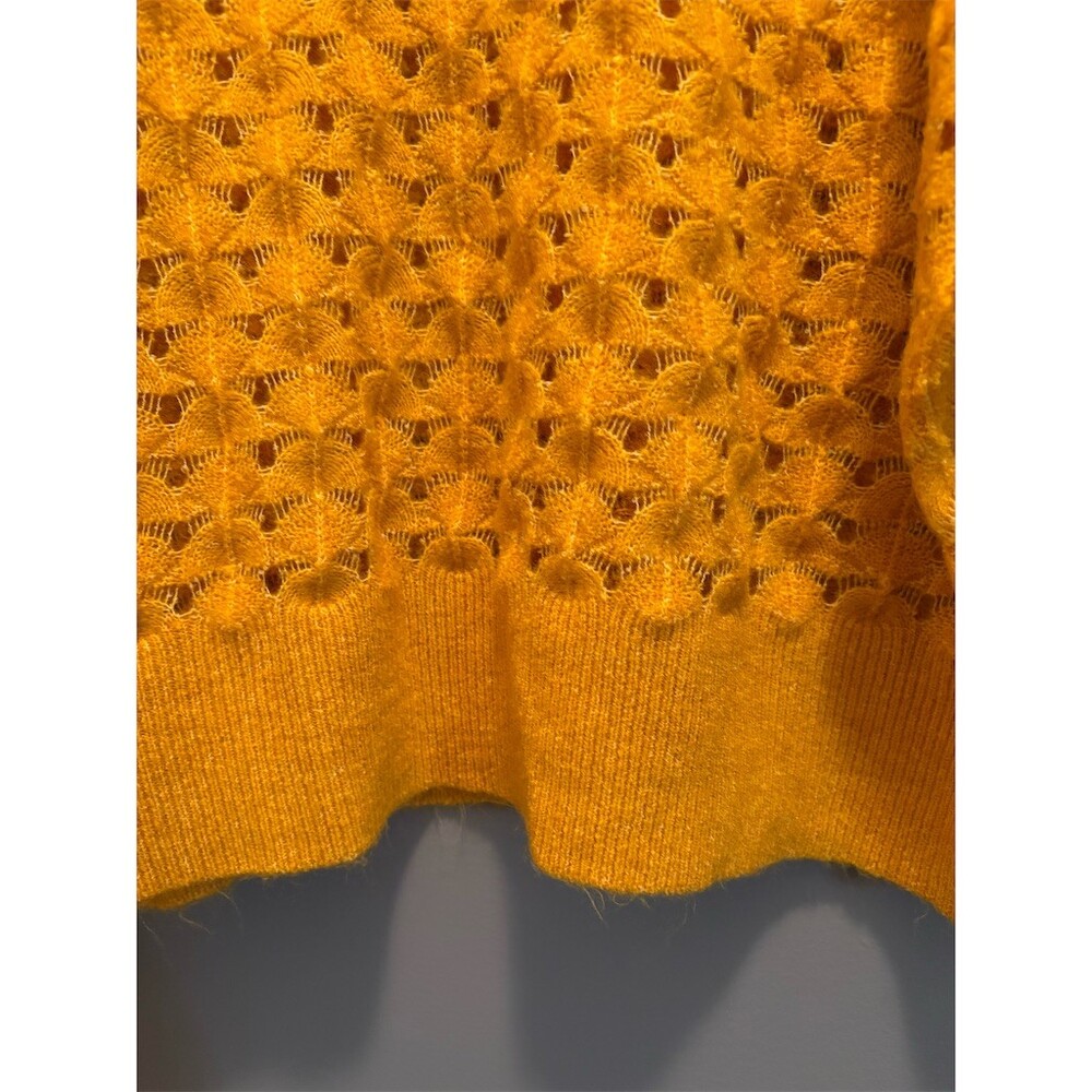 New York & Company Sweater Womens 2XL Mustard Yellow Pullover Balloon - Picture 3 of 10